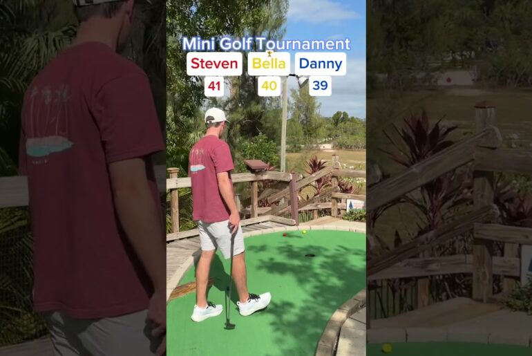 Mini Golf Tournament #2 (Hole 17) BELLA’S BACK! #golf #minigolf #viral #sports #puttputt #tournament