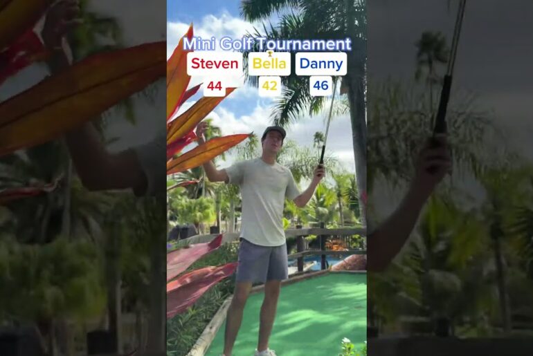 Mini Golf Tournament #2 (Hole 18) BELLA’S BACK! #golf #minigolf #viral #sports #puttputt #tournament