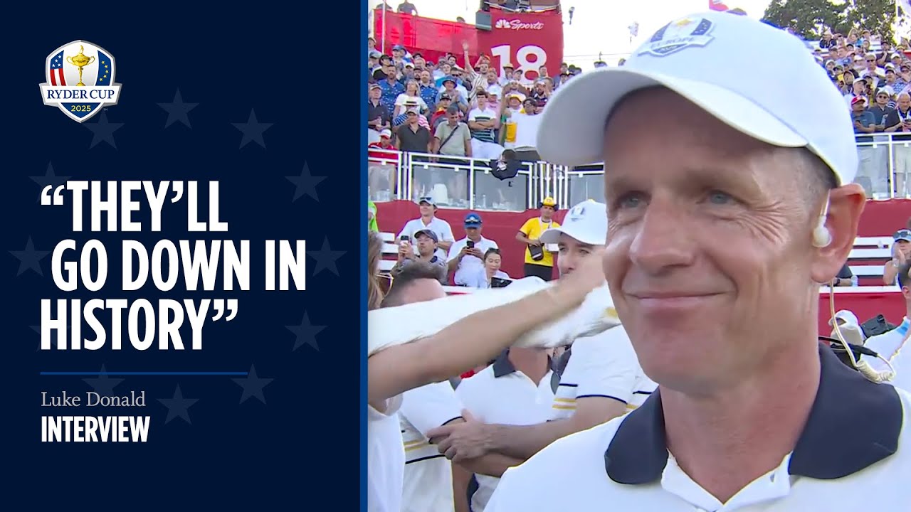 Luke Donald Winning Interview | Sunday Singles | 2025 Ryder Cup Luke Donald Winning Interview | Sunday Singles | 2025 Ryder Cup
