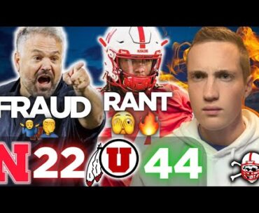 RANT: Nebraska Fan REACTS TO AWFUL BLOWOUT LOSS VS Utah🤦‍♂️😡| EMBARRASSING | Husker Football Portal