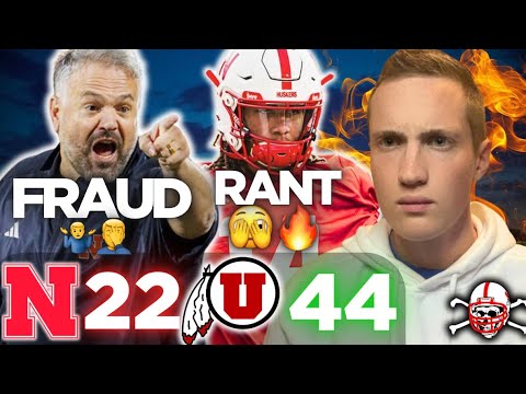 RANT: Nebraska Fan REACTS TO AWFUL BLOWOUT LOSS VS Utah🤦‍♂️😡| EMBARRASSING | Husker Football Portal