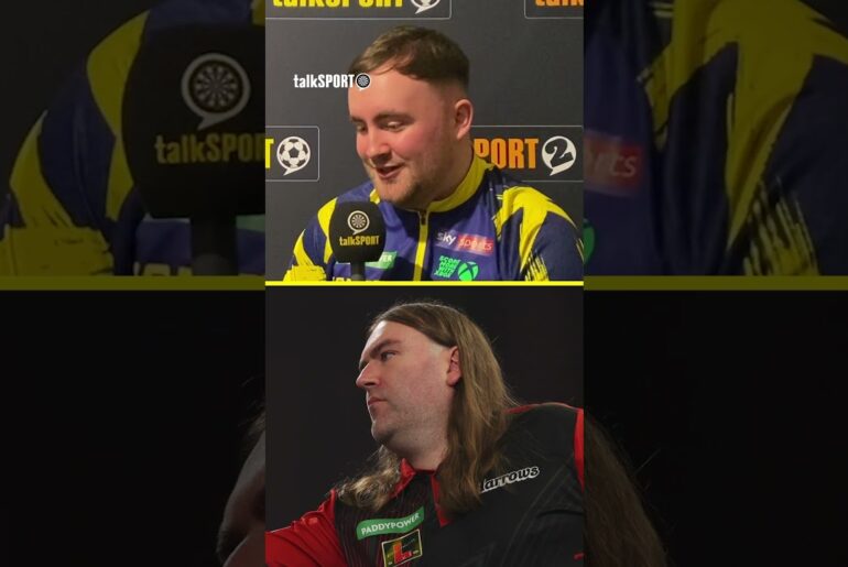 Luke Littler reacts to reaching his third straight PDC World Darts Championship final 🔥