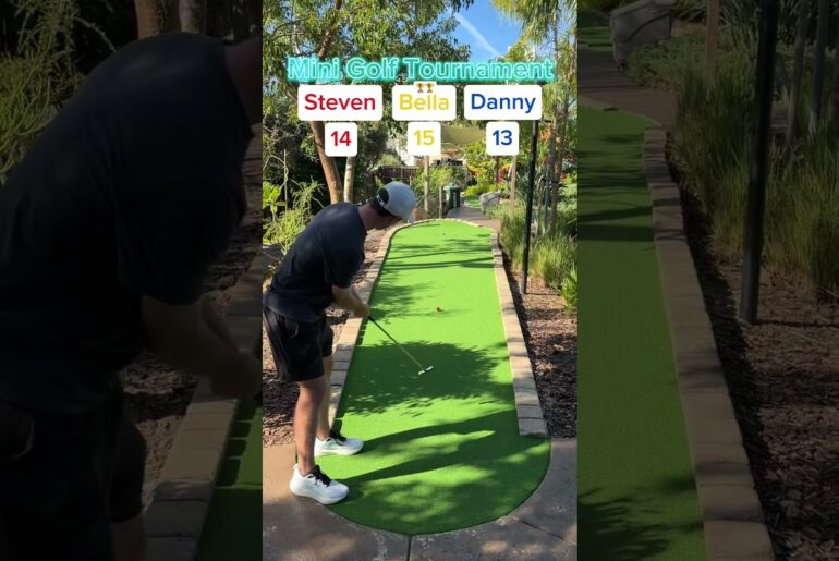 Mini Golf Tournament #3 (Hole 7) #golf #minigolf #viral #sports #puttputt #tournament #world #bella