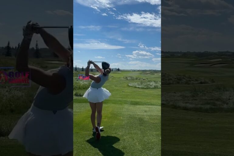 Amazing Golf Swing you need to see | Golf Girl awesome swing | Golf shorts | Jordan Biegel
