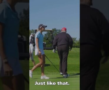 Always in the fairway! Kai Trump President Donald J Trump #golf #golf#funnygolf #tubegolfnews