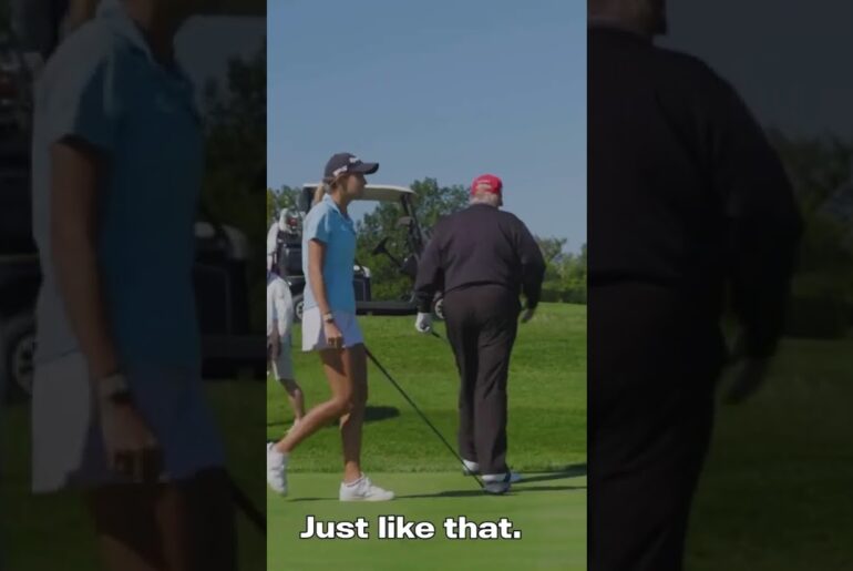 Always in the fairway! Kai Trump President Donald J Trump #golf #golf#funnygolf #tubegolfnews