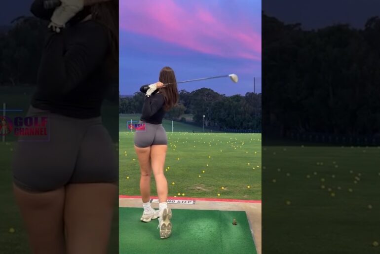 Amazing Golf Swing you need to see | Golf Girl awesome swing | Golf shorts | MOLLIE LOUISE WHITE