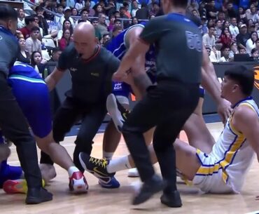 Stockton, Sangalang HEATED MOMENT IN 3Q DURING Converge-Magnolia clash |PBA Season 50 Philippine Cup