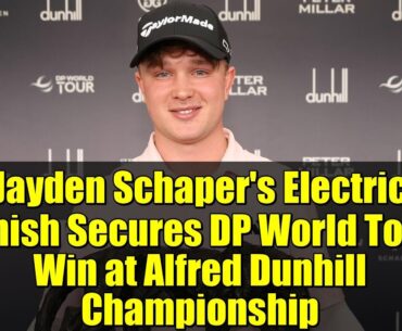 Jayden Schaper's Electric Finish Secures DP World Tour Win at Alfred Dunhill Championship