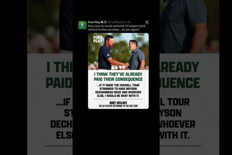 Rory McIlroy on LIV Golfer return to PGA Tour | #rorymcilroy #livgolf #livgolftour #zachriddlegolf