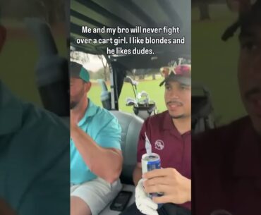 He has no idea why I’m filming. #cartgirl #golf #golfislife #golfishard #golfswing