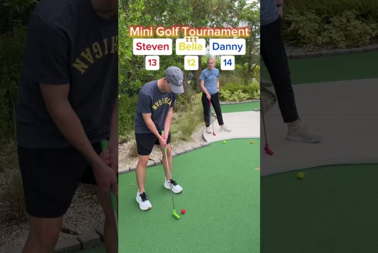 Mini Golf Tournament #4 (Hole 6) #golf #minigolf #viral #sports #puttputt #tournament #bella