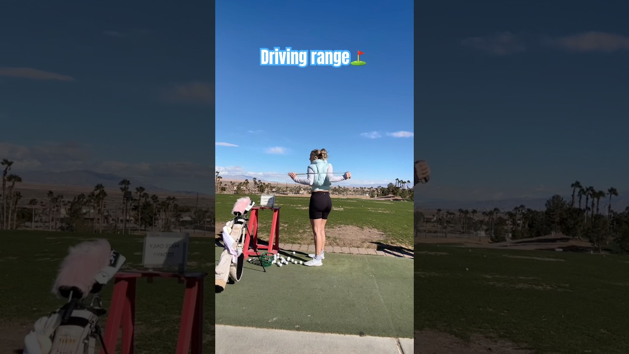 Warm up #cartgirl #golf #golfgear #golfgirls #golfers #golfer #barbie #vlog #driver #golflesson
