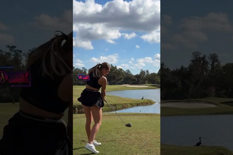 Amazing Golf Swing you need to see | Golf Girl awesome swing | Golf shorts | Brooke Johnson