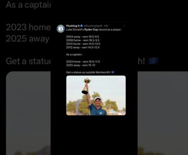 Luke Donald | Ryder Cup 2025 | Team Europe | #zachriddlegolf #golf #rydercup #rydercup2025 #golf
