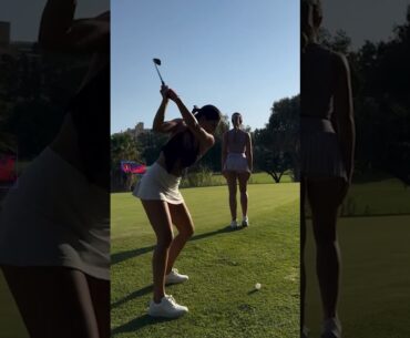 Amazing Golf Swing you need to see | Golf Girl awesome swing | Golf shorts | Sandritta