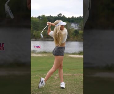 Amazing Golf Swing you need to see | Golf Girl awesome swing | Golf shorts | Kaelee Rene