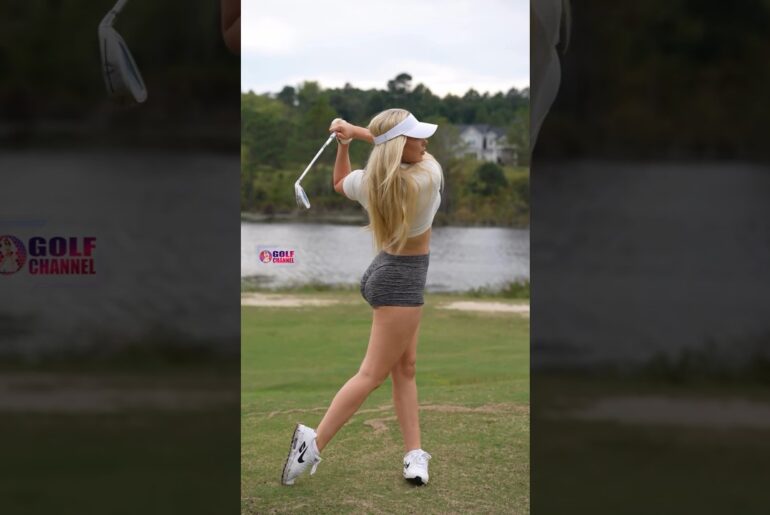 Amazing Golf Swing you need to see | Golf Girl awesome swing | Golf shorts | Kaelee Rene