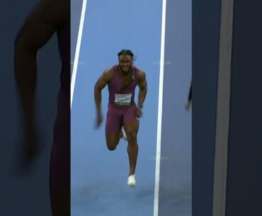 Kishane Thompson wins on his indoor debut 😮‍💨 #running #athletics #jamaica #sports #olympics