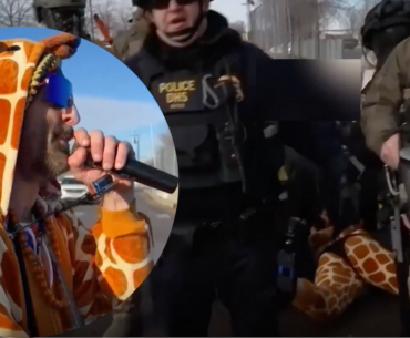 Stop giraffing around: ICE arrest protestor dressed as giraffe in Minneapolis