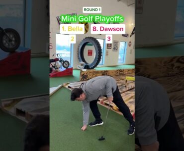 1. Bella vs 8. Dawson ROUND 1 (Holes 1-2) #golf #minigolf #viral #sports #puttputt #playoffs