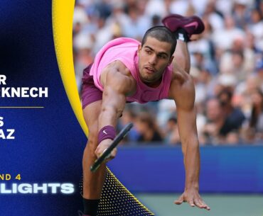 Arthur Rinderknech vs. Carlos Alcaraz Highlights | 2025 US Open Round 4