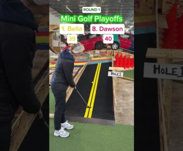 1. Bella vs 8. Dawson ROUND 1 (Holes 17-18) #golf #minigolf #viral #sports #puttputt #playoffs