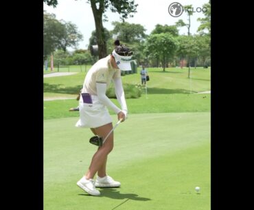 Lydia Ko's fade shot in slow motion.