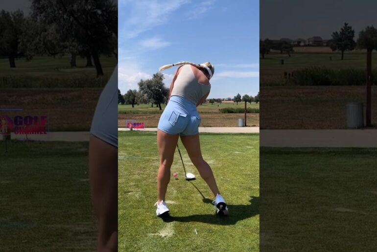 Amazing Golf Swing you need to see | Golf Girl awesome swing | Golf shorts | Brooke
