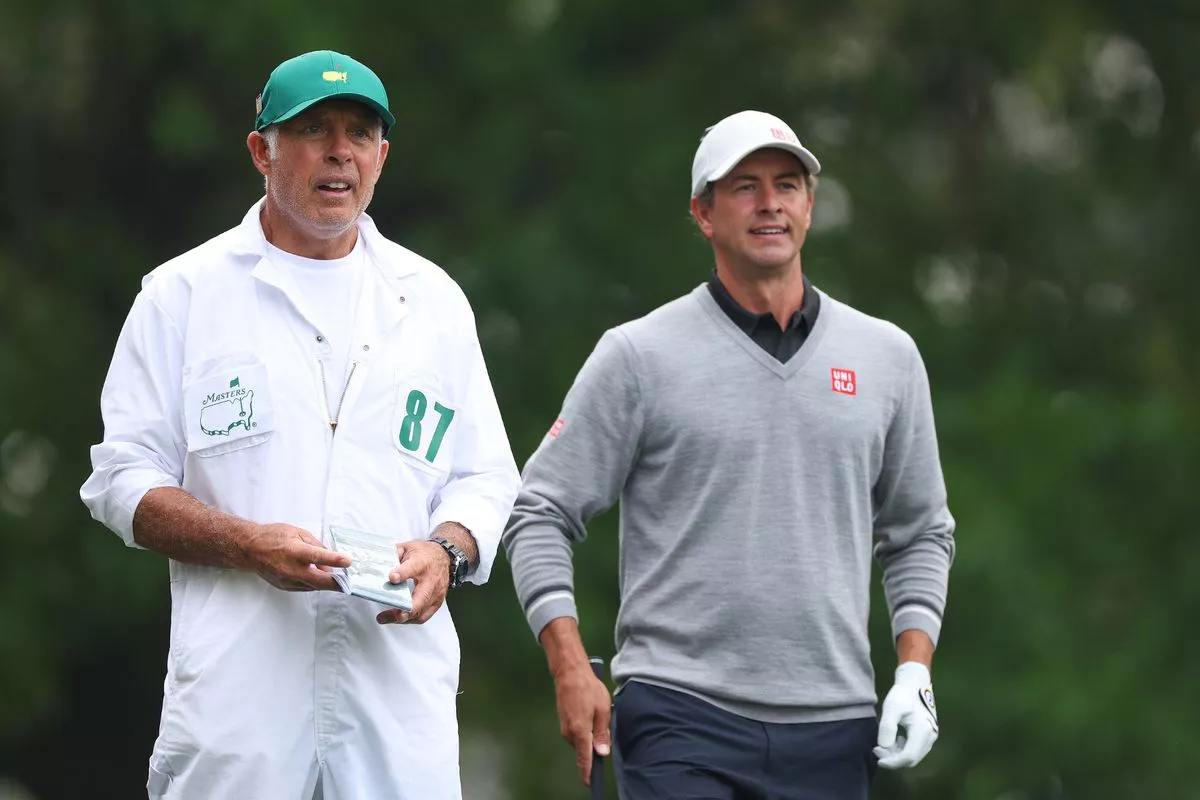 Steve Williams during his time caddying for Adam Scott