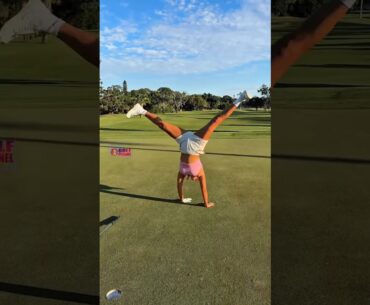Amazing Golf Swing you need to see | Golf Girl awesome swing | Golf shorts | Karin Hart