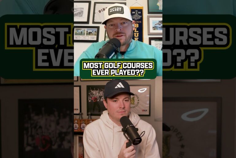 How many golf courses has the person with the most ever played?