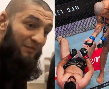 ¡La REACCIÓN de Khamzat Chimaev al KO de Pereira a Ankalaev en UFC 320!