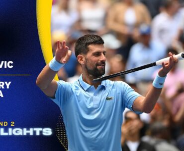 Novak Djokovic vs. Zachary Svajda Highlights | 2025 US Open Round 2