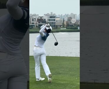 탄력 스윙 쩐다… 임팩트 폭발 🔥🤍 | KLPGA 박보겸(Bokyeom Park) #응원릴레이 #박보겸2026