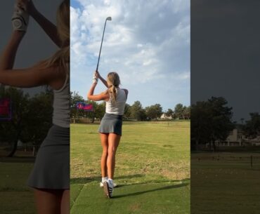 Amazing Golf Swing you need to see | Golf Girl awesome swing | Golf shorts | Abbey Jean
