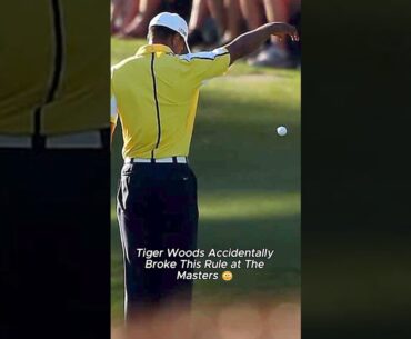 Tiger Woods Accidentally Broke This Rule at The Masters 😳