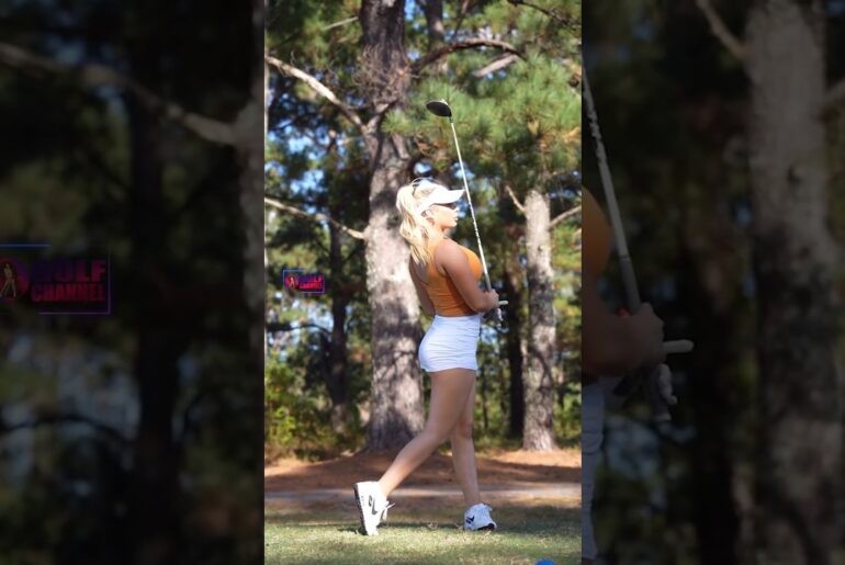 Amazing Golf Swing you need to see | Golf Girl awesome swing | Golf shorts | Kaelee Rene