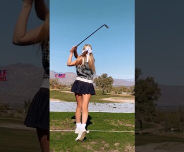 Amazing Golf Swing you need to see | Golf Girl awesome swing | Golf shorts | Sarah Lillian