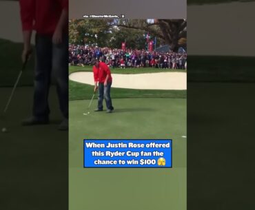 When Justin Rose Offered this Ryder Cup Fan a Chance to Win $100 🤣