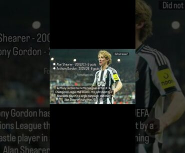 Will Gordon surpass Shearer? #anthonygordon #alanshearer #newcastleunited