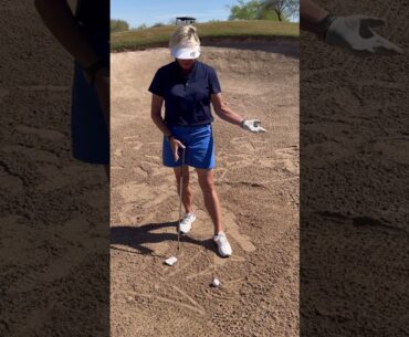 Bunker Golf Tee Drill with LPGA Tina Tombs #bettergolf #bunkershot #bunker #golftips