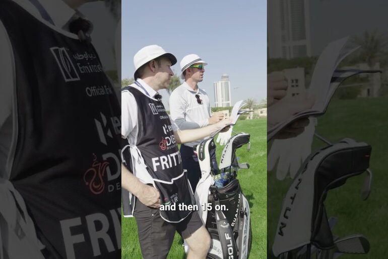 Dylan Frittelli mic'd up at the Dubai Desert Classic