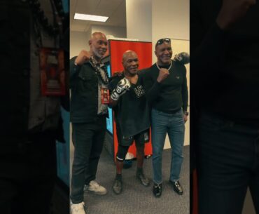 Tyson, Holyfield & Lennox Lewis Face Off Backstage Before Tyson vs Jake Paul Fight! #paultyson