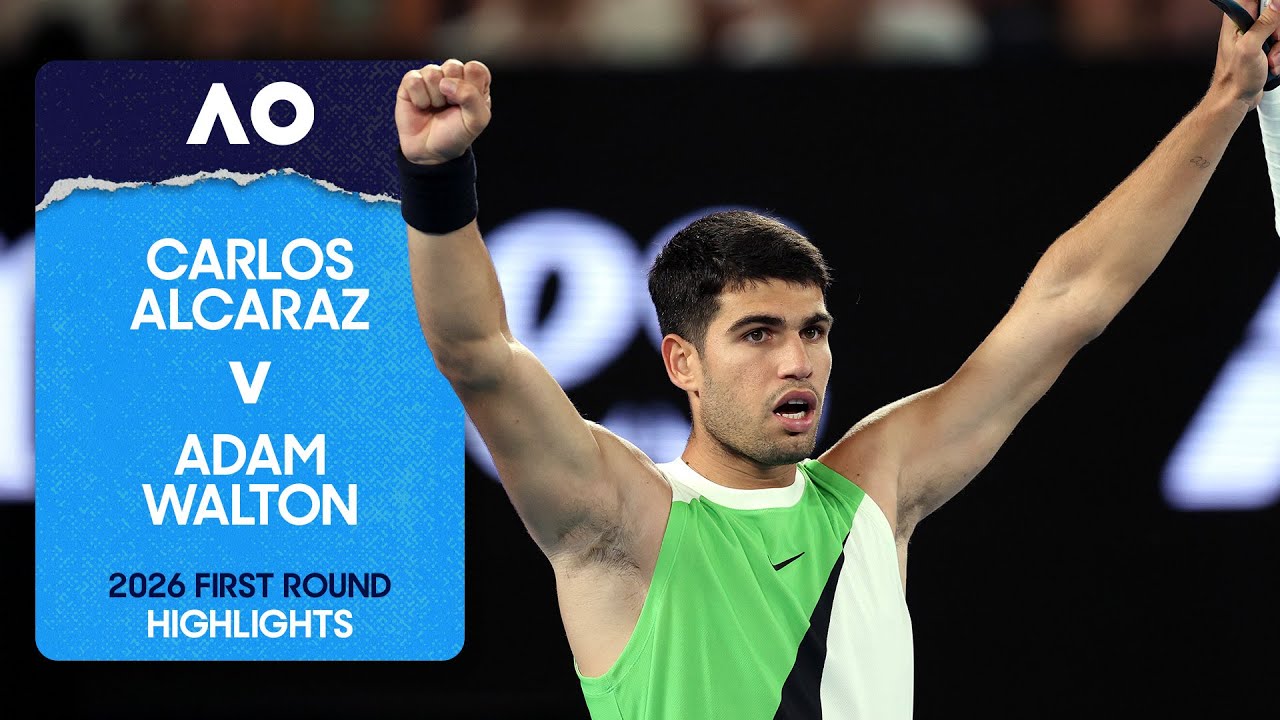 Carlos Alcaraz v Adam Walton Highlights | Australian Open 2026 First Round Carlos Alcaraz v Adam Walton Highlights | Australian Open 2026 First Round