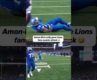 Amon-Ra had Lions fans scared for a second 😂 #lions #detroit #football #NFL
