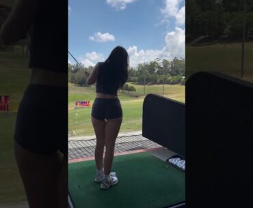 Amazing Golf Swing you need to see | Golf Girl awesome swing | Golf shorts | Arabella Mia