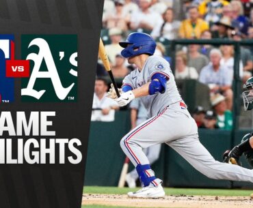 Rangers vs. A's Game Highlights (8/30/25) | MLB Highlights