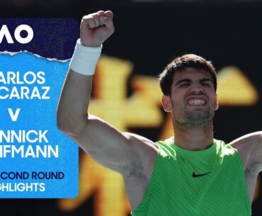 Carlos Alcaraz v Yannick Hanfmann Highlights | Australian Open 2026 Second Round