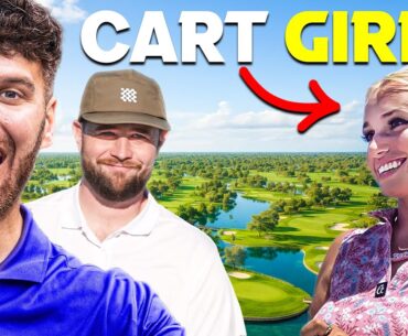 BLONDE CART GIRL SHOOTS HER SHOT.... (Strangest round of golf EVER)